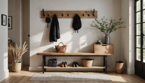 Sublimer son entrée avec des meubles en bois brut